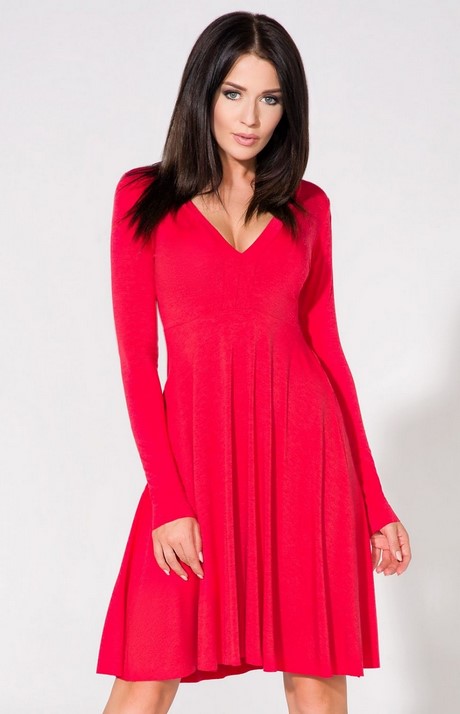 Robe manche longue rouge robe-manche-longue-rouge-32_8