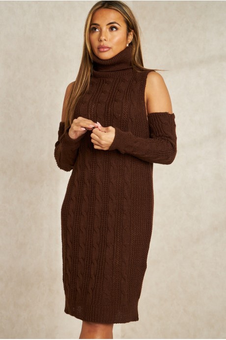 Robe en laine marron robe-en-laine-marron-86_10