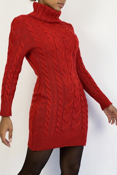 Robe en laine rouge robe-en-laine-rouge-95_4