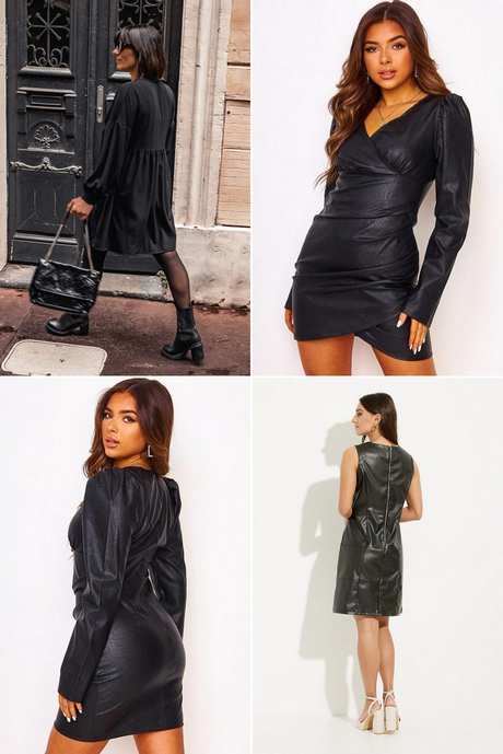 Robe courte cuir noir robe-courte-cuir-noir-001