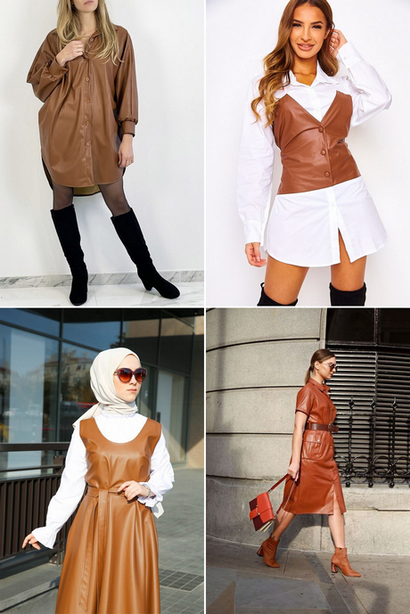 Robe cuir marron robe-cuir-marron-001
