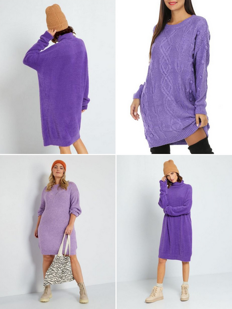 Robe pull violet