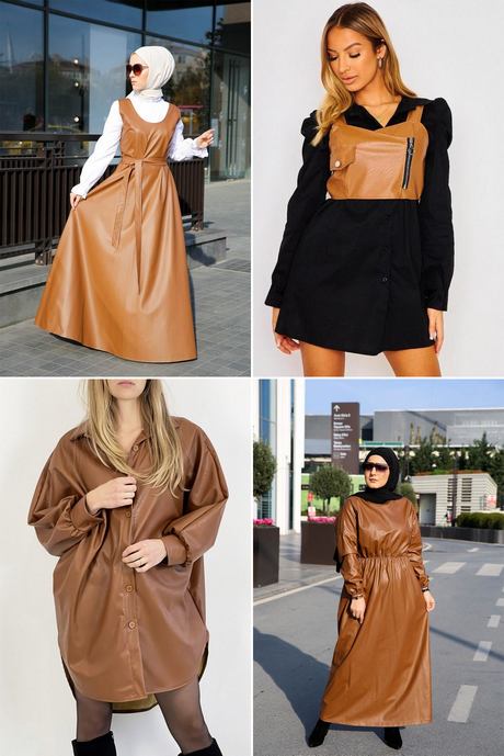 Robe simili cuir camel robe-simili-cuir-camel-001