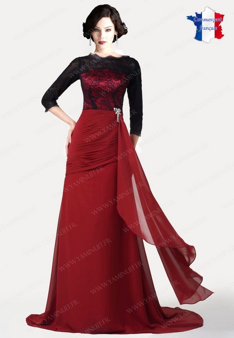 Robe longue rouge et noir robe-longue-rouge-et-noir-73_3