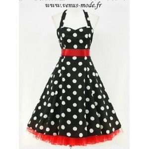 Robe pin up a pois