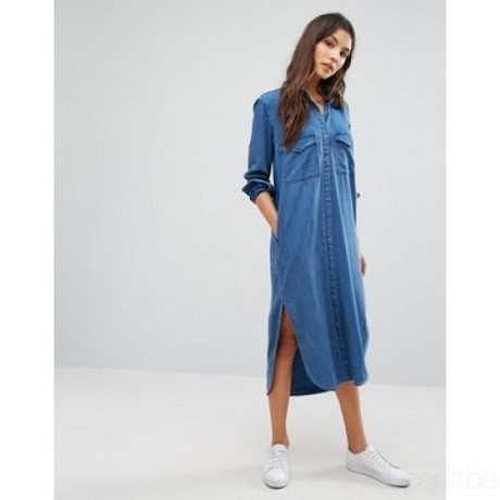 Robe chemise en jean longue robe-chemise-en-jean-longue-93
