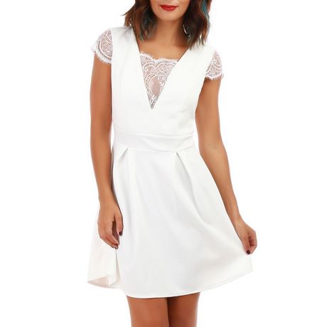 Robe blanche courte avec dentelle robe-blanche-courte-avec-dentelle-25_12