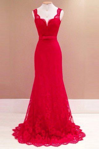 Robe longue rouge en dentelle robe-longue-rouge-en-dentelle-50_17