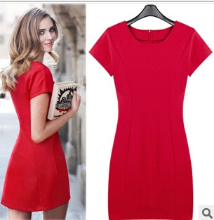 Robe rouge manche courte robe-rouge-manche-courte-25_6