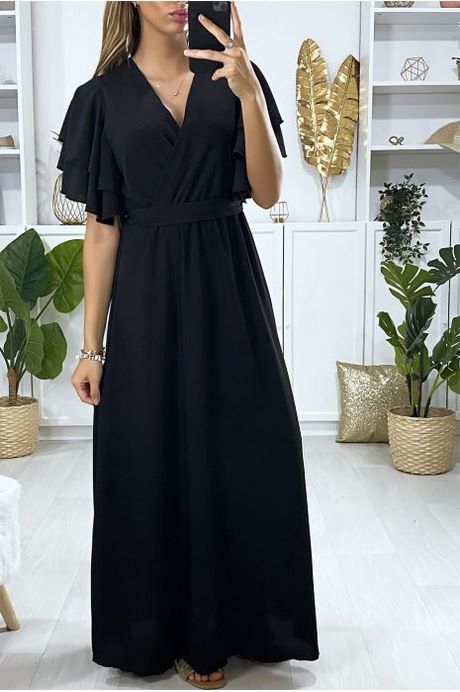 Robe noir avec manche longue robe-noir-avec-manche-longue-19_10