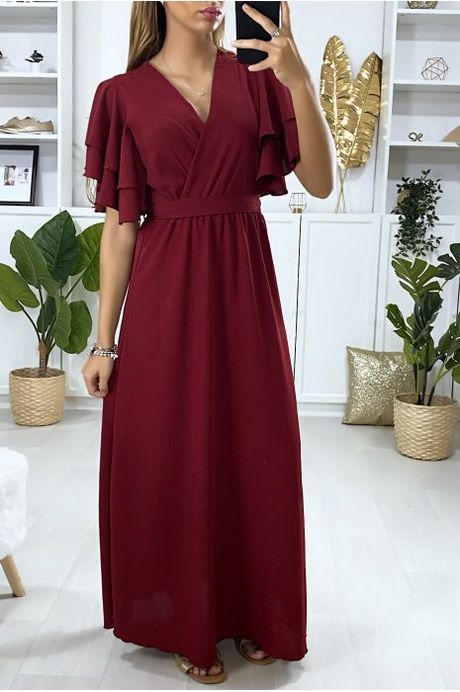 Robe rouge bordeau longue robe-rouge-bordeau-longue-42_10