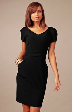 Robe droite noire classique robe-droite-noire-classique-55_15