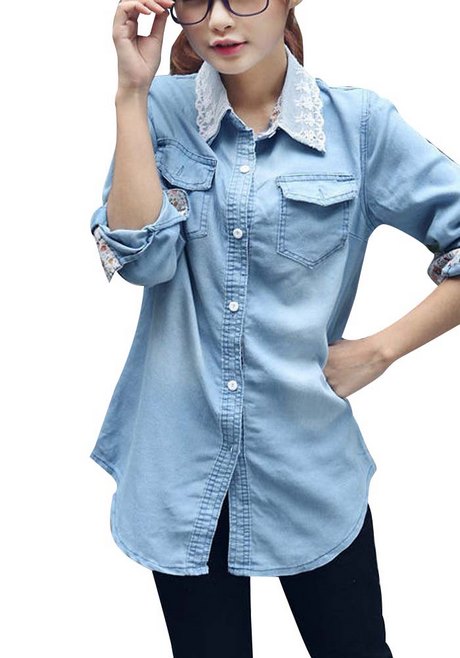 Chemise longue femme en jean chemise-longue-femme-en-jean-69_5