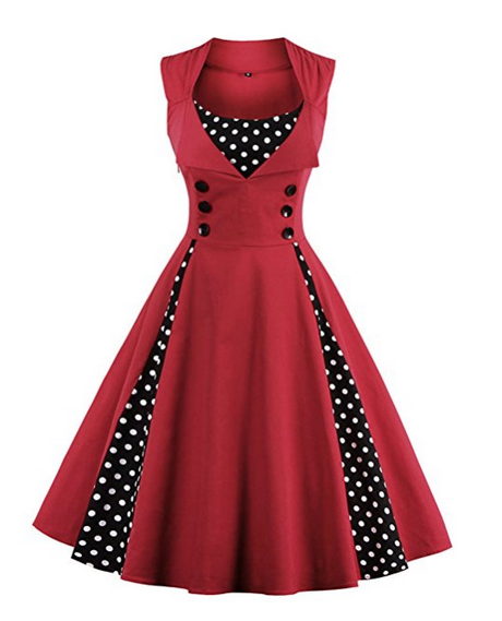 Robe rouge année 60 robe-rouge-anne-60-81_3