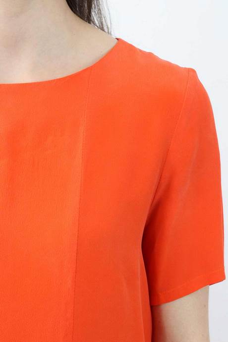 Robe droite orange robe-droite-orange-57