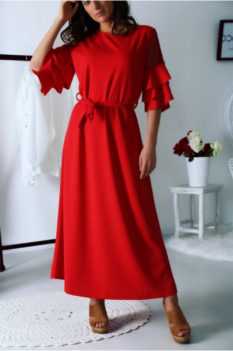 Robe longue rouge avec manche robe-longue-rouge-avec-manche-21_17
