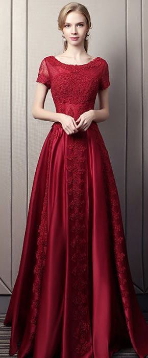 Robe longue rouge avec manche robe-longue-rouge-avec-manche-21_7