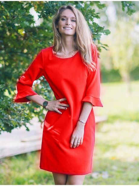 Robe rouge avec manche robe-rouge-avec-manche-77_10