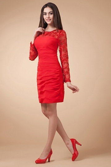 Robe rouge avec manche robe-rouge-avec-manche-77_9