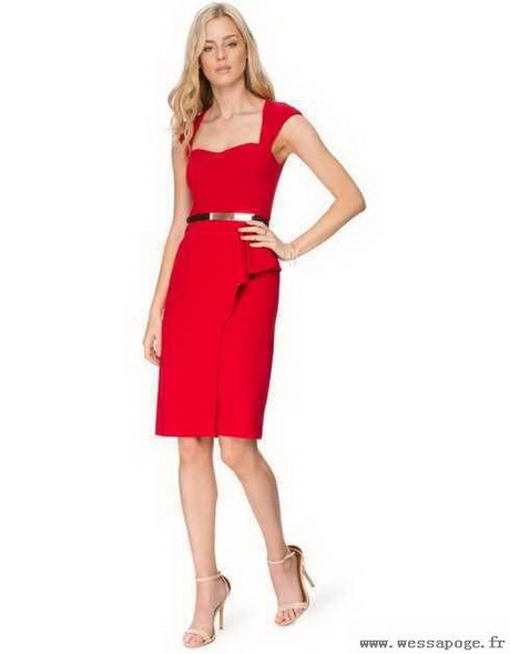 Robe droite rouge robe-droite-rouge-90_10