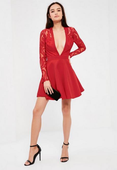 Robe manches longues rouge robe-manches-longues-rouge-32
