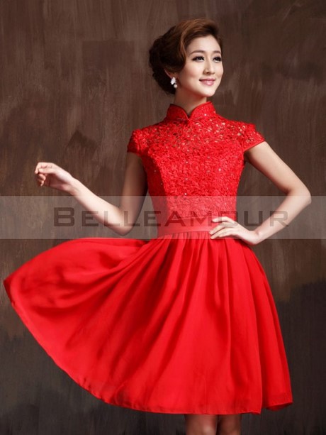 Robe rouge de soirée courte dentelle robe-rouge-de-soiree-courte-dentelle-40_18