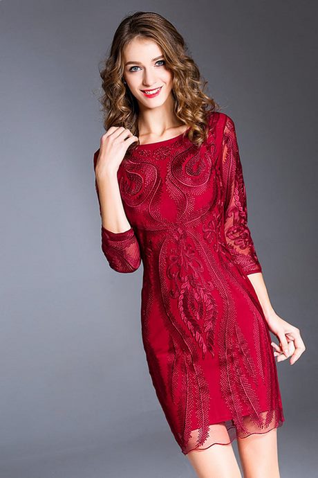 Robe rouge de soirée courte dentelle robe-rouge-de-soiree-courte-dentelle-40_7