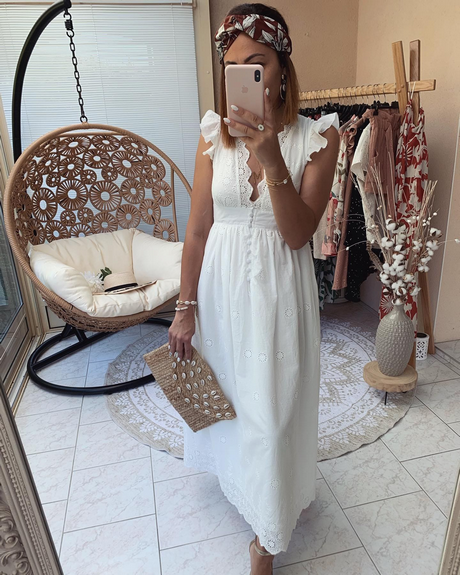Robe blanche courte cintrée robe-blanche-courte-cintree-67_14