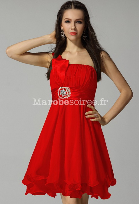 Robe rouge soirée courte robe-rouge-soire-courte-67