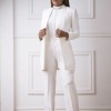Tailleur blanc pantalon femme