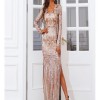 Robe manches longues soiree