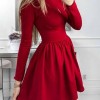 Robe rouge a manches longues
