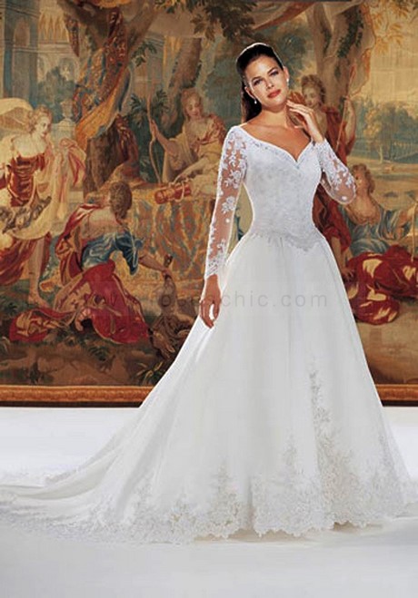 Robe de mariée avec manche longue en dentelle robe-de-marie-avec-manche-longue-en-dentelle-58_12