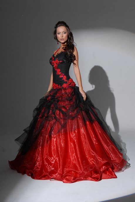 Robe de mariée noire et rouge robe-de-marie-noire-et-rouge-24