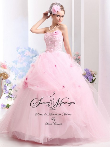 Robe de mariée princesse rose