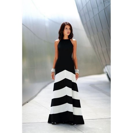 Robe longue rayée noir et blanche robe-longue-raye-noir-et-blanche-48_3