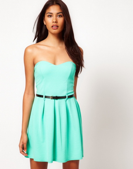 Robe bustier turquoise