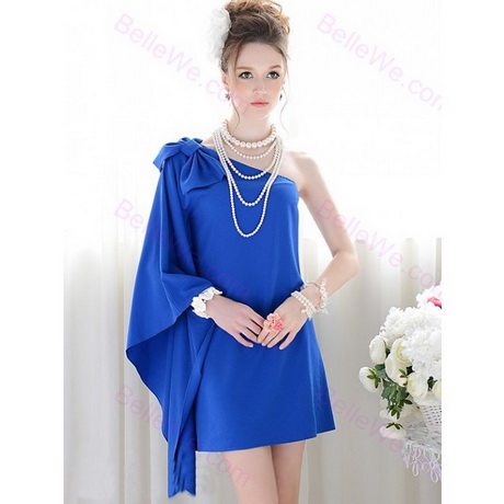 Robe courte bleu