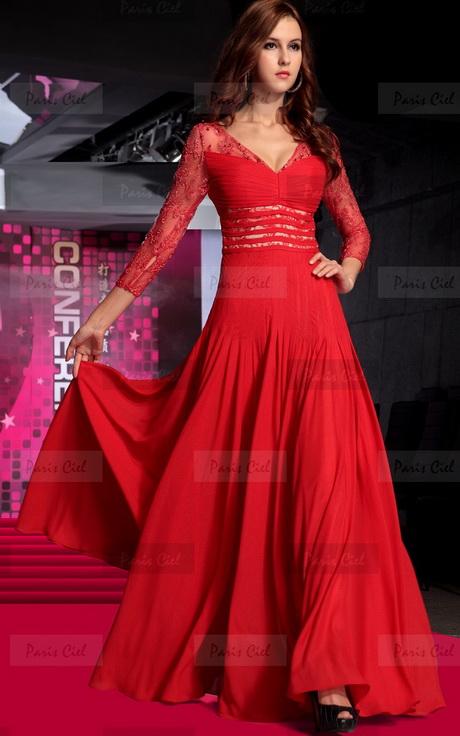 Robe de soirée dentelle rouge robe-de-soire-dentelle-rouge-15_14
