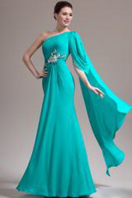 Robe longue turquoise