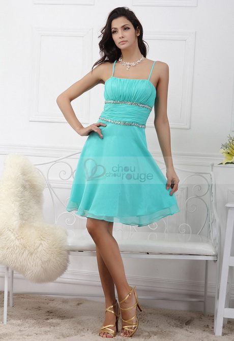Robe turquoise cocktail