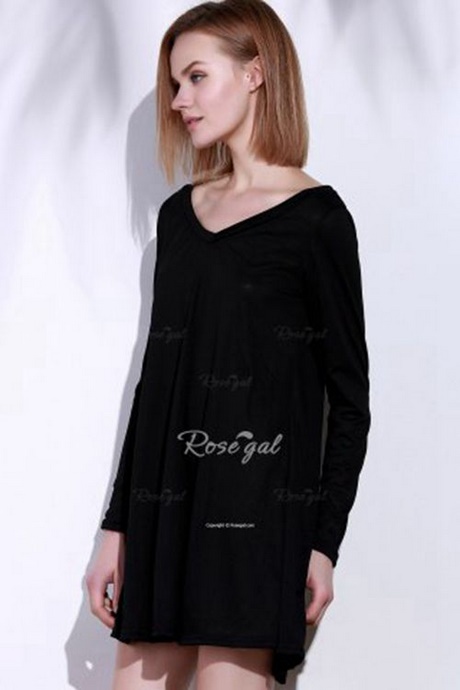 Robe noir simple manche longue robe-noir-simple-manche-longue-89_18