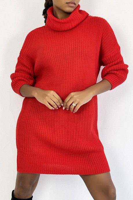 Robe en laine rouge robe-en-laine-rouge-95_8