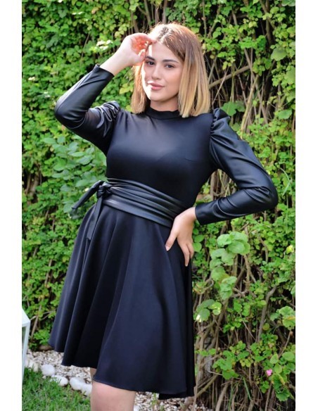 Robe en simili cuir noir robe-en-simili-cuir-noir-86_9