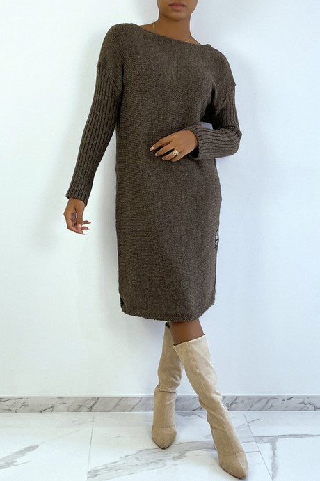 Robe laine marron robe-laine-marron-25_2