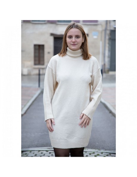 Robe pull col roulé beige robe-pull-col-roule-beige-91
