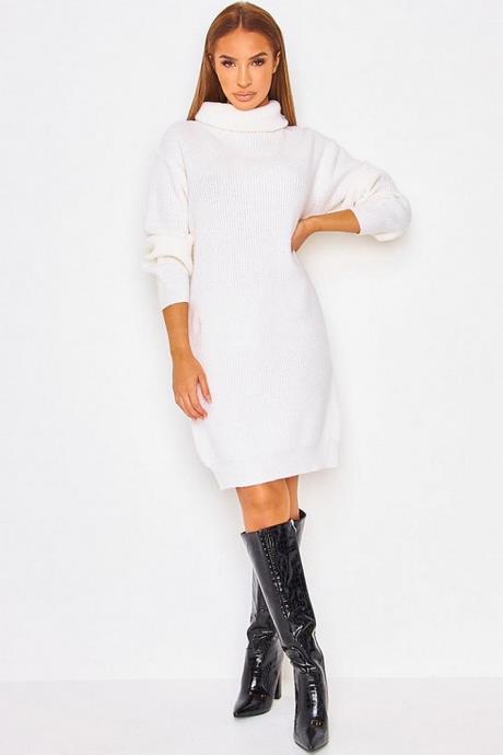 Robe pull col roulé blanche robe-pull-col-roule-blanche-45_2