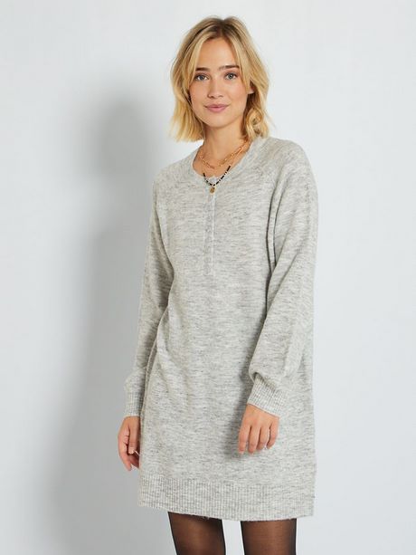 Robe pull gris chiné robe-pull-gris-chine-15_10