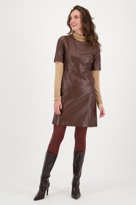 Robe simili cuir marron robe-simili-cuir-marron-73_8