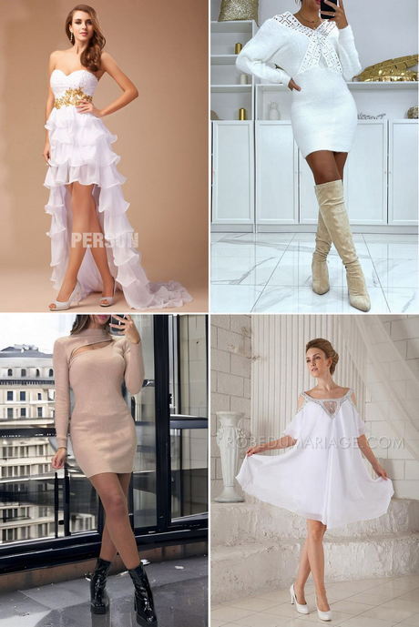 Robe blanche cocktail pas cher